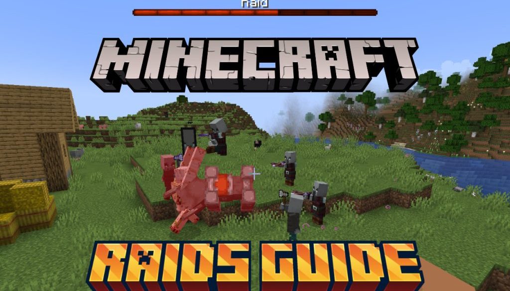 Raids-Minecraft-pillagers-and-vindicators-attacking-an-iron-golem-during-a-raid.jpg