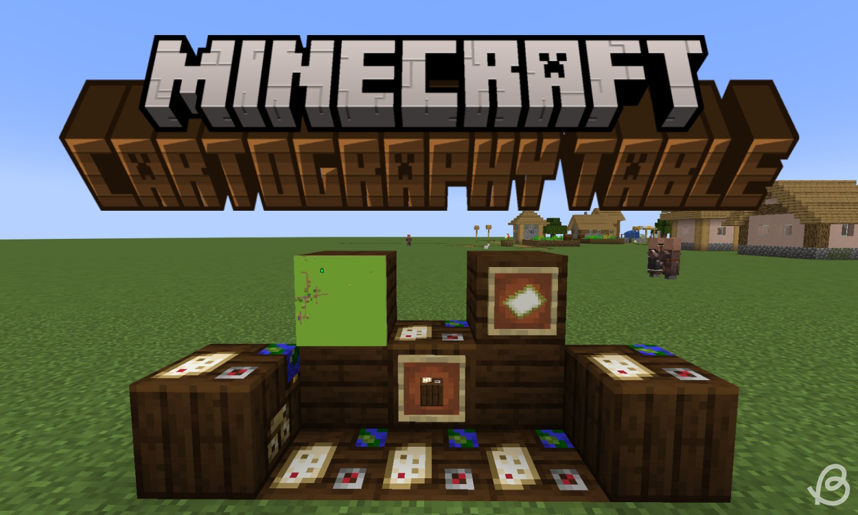 Cartography-table-Multiple-cartography-tables-and-maps-in-item-frames-in-Minecraft.jpg
